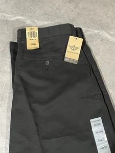 DOCKERS D3 Classic Fit Men’s Pants, Comfort Waist Khaki Sz W34 L30, NWT Black - Picture 1 of 3