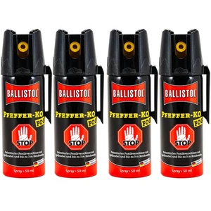 Ballistol PFEFFER-KO FOG Tierabwehr Spray CS Sprühnebel Pfefferspray 4x50 ml - Bild 1 von 1