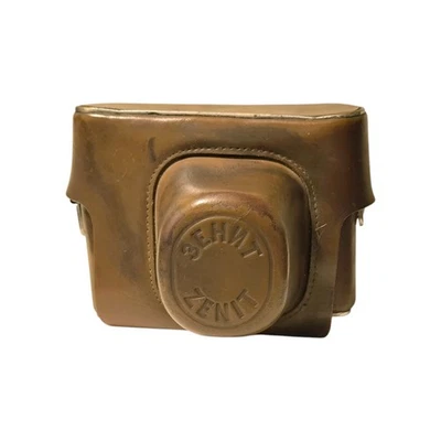Rare!! Brown Zenit B, E, ET, TTL, V Photo Camera Genuine Leather Case,  1970s - Image 1 of 4