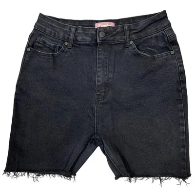 Pantalones Cortos de Jean Bambú Original Denim Negro Corte Talla 13 Grunge Elastizados Denim Foto 1 de 4