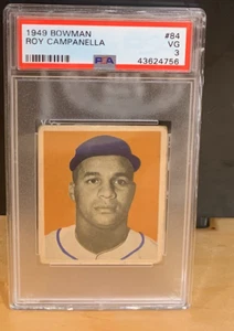 Rare 1949 Bowman #84 Roy Campanella Brooklyn Dodgers HOF RC PSA 3 VG Sharp - Bild 1 von 4