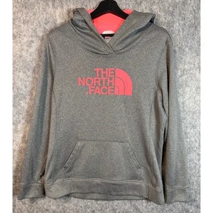 The North Face Half Dome Womens Large Gray Pink Pullover Hoodie EUC - Picture 1 of 7