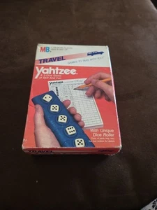 Vintage Complete 1986 Travel Yahtzee Game Pad / Dice Box by Milton Bradley 1986 - Picture 1 of 8