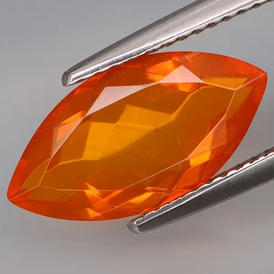 2.38Ct.Best Color! Natural Fanta Orange Red Mexican Fire Opal Full Fire&CLEAN! - Image 1 of 4