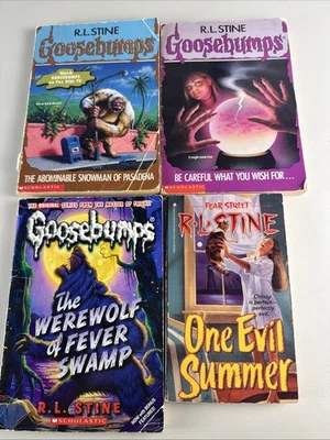Goosebumps Lot of 4 R.L. Stine Books – One Evil Summer, #12, #38, Werewolf - Image 1 of 2