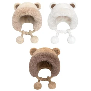 Women Cute Plush Bear Ear Hat Winter Warm Cold-proof Plush Hat Winter Hat/ hot' - Foto 1 di 20