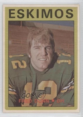 1972 O-Pee-Chee Canadian Football League Fred Dunn #102 Rookie RC - Image 1 of 2