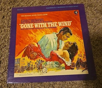 Vintage Gone With The Wind Vinyl Record Soundtrack MGM 1E-10 ST 1970s Album - Image 1 of 4