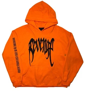 Revenge Xxxtentacion Hoodie Sweatshirt Grunge Hip Hop Orange Erwachsene Large Cutoff - Bild 1 von 10