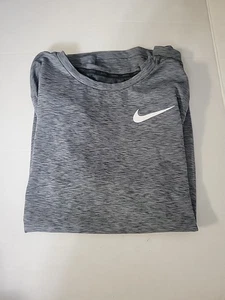 Nike T-Shirt Jugend XL Dri Fit Swoosh Logo Grafik Performance Heather Blk Grau  - Bild 1 von 6