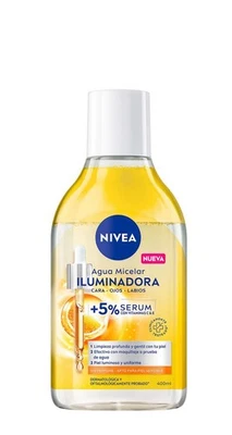 NIVEA AGUA MICELAR ILUMINADORA/MICELLAR WATER/400ML/VITAMIN C/REMOVES WATERPROOF - Image 1 of 4