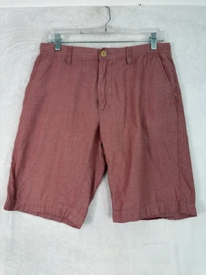 Pantalones Cortos J Crew 32 Para Hombre Rojo 100% Algodón 11” Entrepierna Hombres Preppy Frente Plano Foto 1 de 4