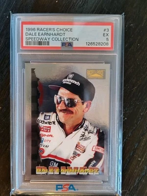 Dale Earnhardt 1996 Racer's Choice Speedway Collection #3 PSA EX 5 - Image 1 of 3