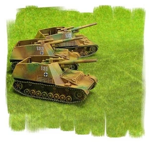 PAINTED! -  Hummel Battery (3 vehicles) - 15mm WW2 - Flames of War Ready to Play - Foto 1 di 3