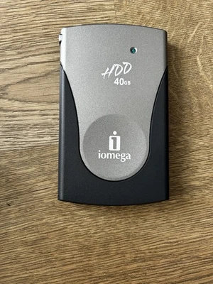 Retro New Iomega HDD 40GB USB 2.0/FireWire External Portable Hard Drive - Image 1 of 4
