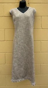 Lafayette 148 New York Sleeveless Tan Tweed Sheath Dress Size 16 - Picture 1 of 6