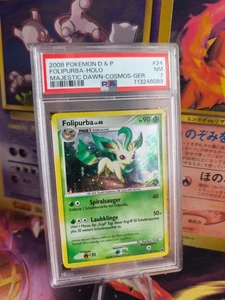 Pokemon Card Leafeon Folipurba Lv. 40 Cosmo Holo Majestic Dawn Deutsch PSA 7 - Bild 1 von 5