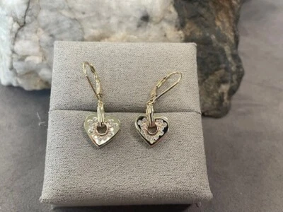 Clogau 9ct Yellow & Rose Gold Cariad Sparkle Diamond Drop Earrings £630 off - image 1 of 4