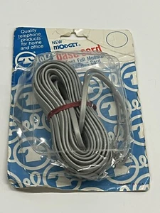 VTG New Modget Telephone Extension Cord 25 FT Gray Modular Phone Line NOS - Picture 1 of 7
