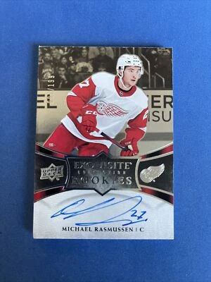 2018-19 Exquisite Collection Platinum Rookie Signatures R14 Michael Rasmussen  - Image 1 of 2