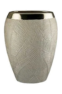 Moderne Dekovase Blumenvase Tischvase Vase aus Keramik gold 20x27 cm - Bild 1 von 3