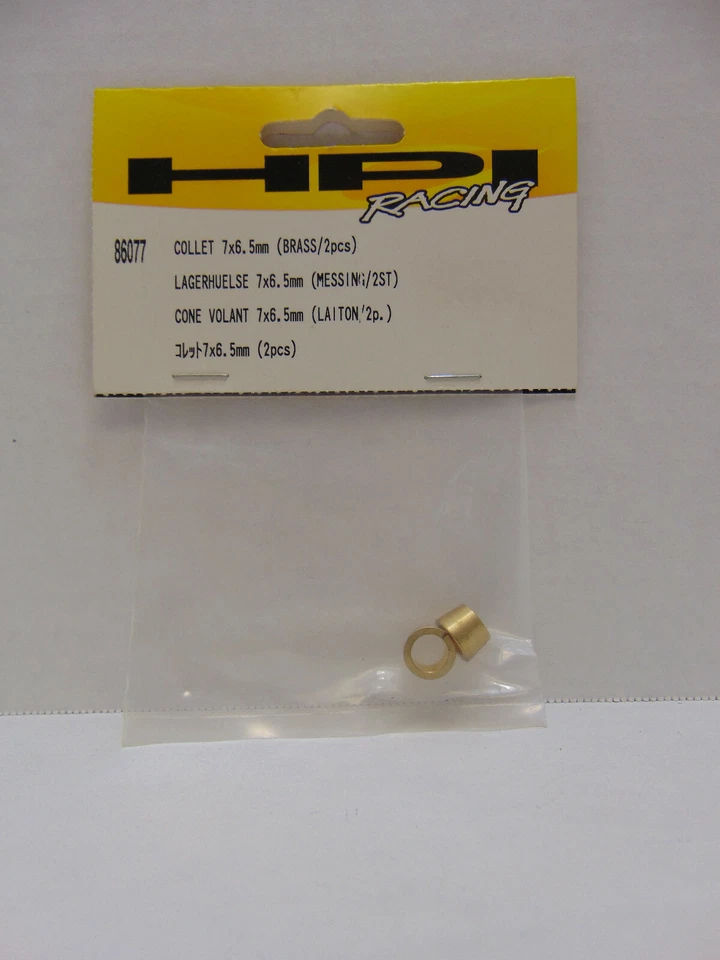HPI #86077 Collet 7x6.5mm Brass for .21 (2 pieces)  NIB - Image 1 of 1