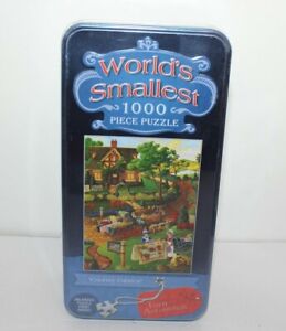 World's Smallest 1000 Piece Puzzle Country Fabrics Jigsaw New & Sealed 