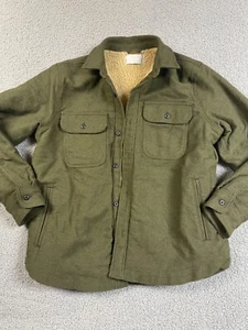 Everlane Sherpa Lined Lumberjack Filson style Women Jacket Shacket Size M green - Picture 1 of 9