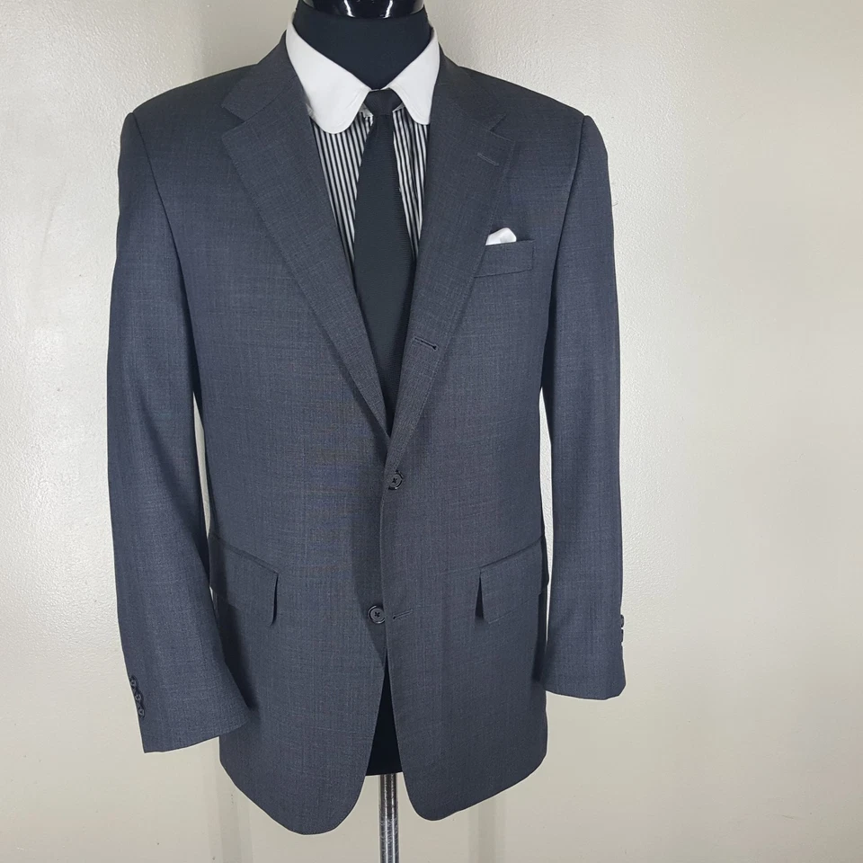 J.Presss Charcoal Gray  Wool Sport Coat -No Pants-3 Rd Btn Roll  Fit 40 -41 Reg - Image 1 of 4