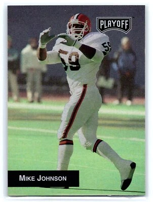 1993 Playoff Football #205 Mike Johnson    Cleveland Browns - Image 1 of 2