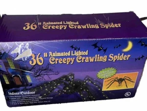 Halloween Animated Lighted 36" creepy crawling spider SWC Moves! - Picture 1 of 9
