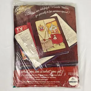 Vintage 70s Paragon Needle Craft Crewel Craft Kit TV Guide Holder - Picture 1 of 7