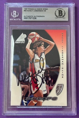 NANCY LIEBERMAN Auto RC 1997 Pinnacle Scoops #65 Beckett BGS  Auto Authentic - Image 1 of 2