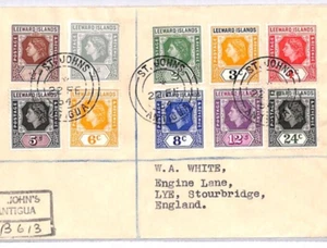 LEEWARD ISLANDS Used *ANTIGUA* QEII Cover Registered St Johns 1964 Worcs YX199 - Picture 1 of 10