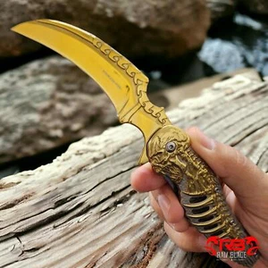8.5" Tactical Reaper Skeleton Folding Blade Spring Assist Pocket Knife - Picture 1 of 24