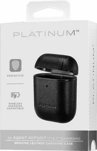 Platinum Leather Case for Apple Air Pods 1st 2nd Gen Case Cover Black - Picture 1 of 5