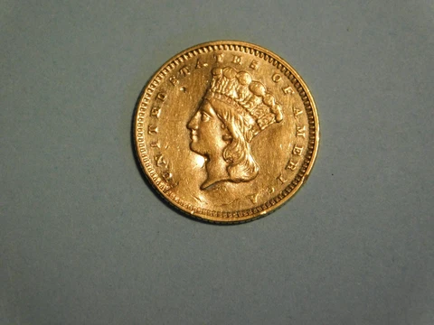 1873 $1 Gold Liberty *NICE DETAIL-Damaged* Cover