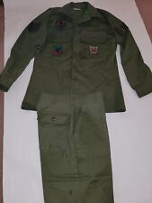 US 1970's  Army Mens Long Sleeve VTG USAF Utility Shirt  8405-00-615-0026  Set  