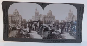 Flower Market St. Michael's Bridge Underwood Stereoscope Stereoview Card Photo - Picture 1 of 3