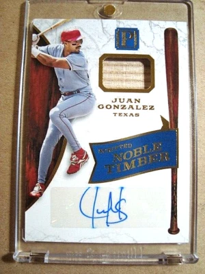 2016 Juan Gonzalez Pantheon Scripted Noble Timber Autograph GU Bat Relic /25 - Image 1 of 2