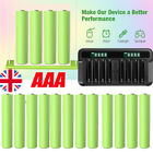 8x 3800mAh AAA Batteries 1.2V Rechargeable Lithium Batteries AAA+Charger