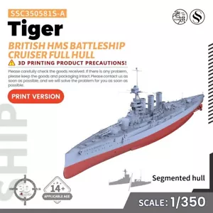 SSMODEL 1/350 kit modellino militare British HMS Tiger Battleship Cruiser CAFO COMPLETO - Foto 1 di 5
