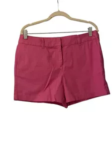 Ann Taylor Loft Damenshorts 4"" dunkelrosa Größe 8 Baumwolltaschen neu mit Etikett - Bild 1 von 5