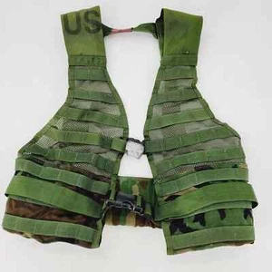 US Military Issue USGI MOLLE II Woodland Fight Load Carrier Vest FLC - Picture 1 of 7