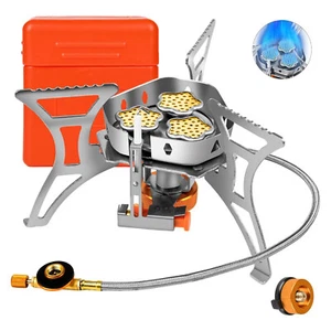Ultralight Portable Backpacking Gas Butane Propane Outdoor Camp Gas Stove Burner - Picture 1 of 13
