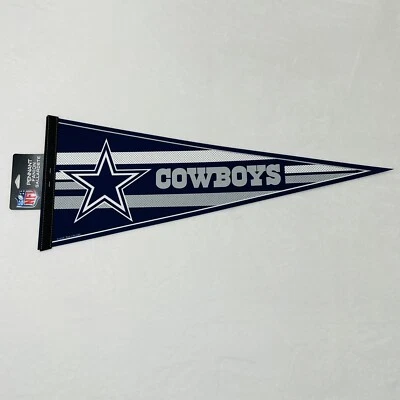 Dallas Cowboys NFL Football WinCraft Classic Felt Pennant Banner Flag 30x12 - Image 1 of 4