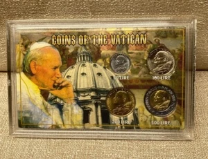 Coins of the Vatican 4 UNC Coin Set IN PLASTIC-MINT Condition - Picture 1 of 11