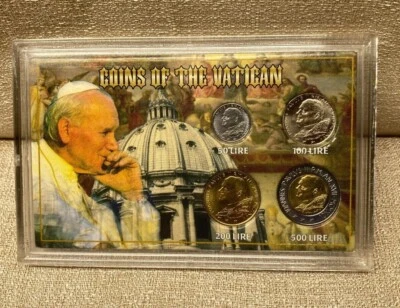 Coins of the Vatican 4 UNC Coin Set IN PLASTIC-MINT Condition - Image 1 of 4