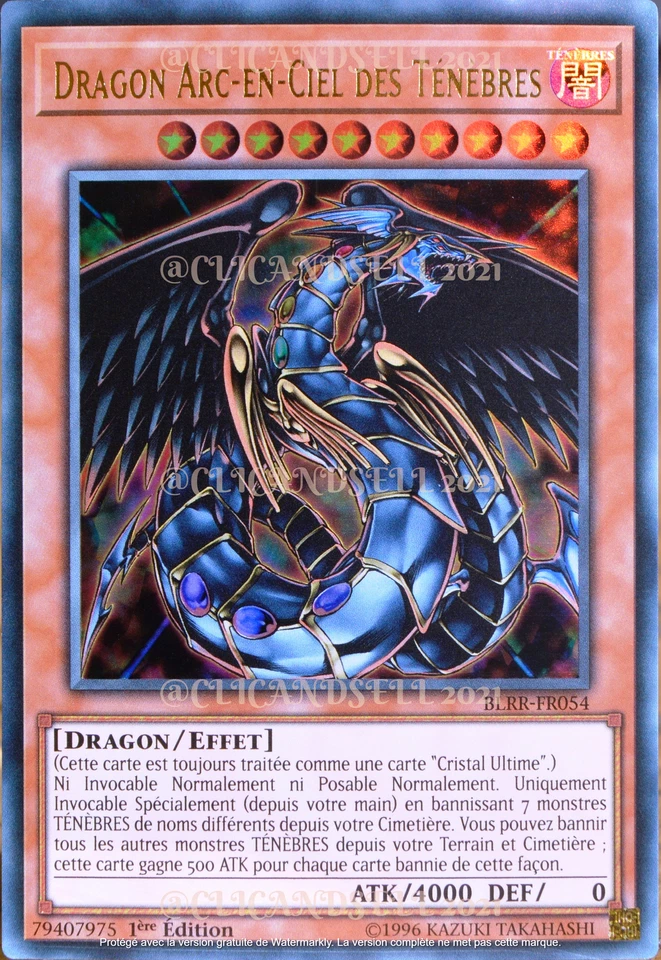 carte YU-GI-OH BLRR-FR054 Dragon Arc-en-Ciel Des Ténèbres NEUF FR - Photo 1/1
