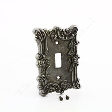 Leviton Antique Silver Textured Metal Switch 1-Gang Cover Wallplate 89601-ASP
